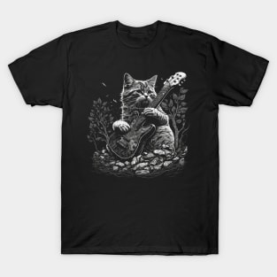 Cat Playing Guitar T-Shirt